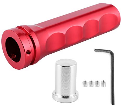 Manicotto della Maniglia del Freno a Mano, Manicotto Universale del Freno a Mano in Alluminio Protezione Antiscivolo Accessorio per la Copertura del Freno a Mano per Auto(B (Rosso)