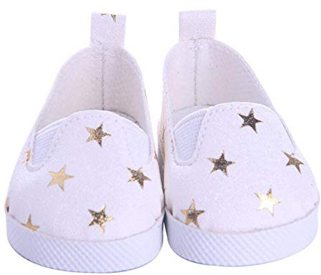 DUORUI Scarpe da Bambola Scarpe da Ginnastica Casual per bambole American Girl / New Born Baby Modello a stella da 18 pollici