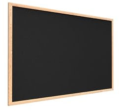 ALLboards Tableau en Liège Noir avec Cadre en Bois 90x60cm, Tableau d'Affichage Liège, Tableau pour Épingles