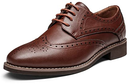 Bruno Marc Women's Classic Oxfords Lace Up Business Formal Wingtip Brogue Dress Shoes,Size 7,Brown,SBOX2302W