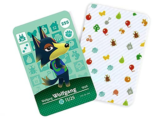 Generic Wolfgang Cards - ACNH NFC Game Card - 1GB Micro SD, Waterproof, Built-in Chip - Compatible with Nintendo Switch/Switch Lite