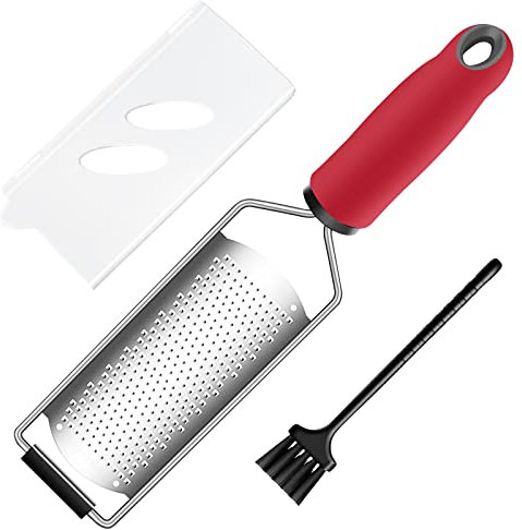 CUESVAP Cheese Grater for Kitchen and Parmesan, 3 in 1 Lemon Zester Fine Grater Tool with Handle