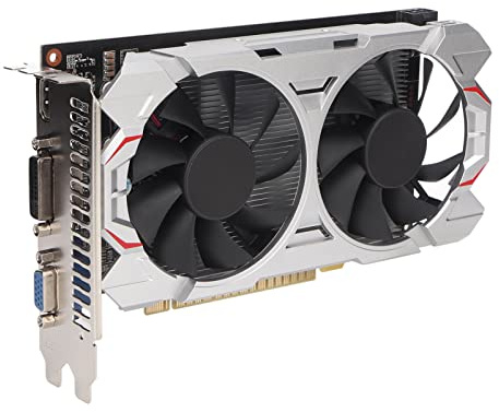 Elprico GTX750Ti 2G Gaming-Grafikkarte, GDDR5 128BIT 1072 MHz GPU-Grafikkarte mit Zwei Lüftern, Desktop-Grafikkarte für Computergehäuse (GTX750Ti 2G D5)