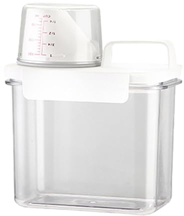 COMFOLIVING Contenitore per detersivo per bucato, contenitore per detersivo in polvere, dispenser vuoto per detersivo per bucato, anti-umidità, con misurino per cereali solidi e alimenti secchi