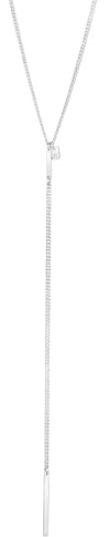 Kuzzoi Halskette Herren 925 Silber mit Barren Anhänger (30 mm) Y-Kette für den Mann Kettenlänge 70 cm