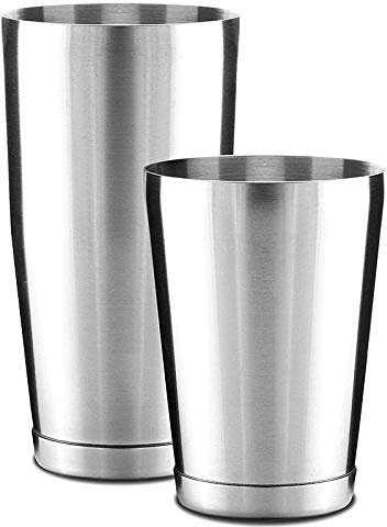 Giyofom Conjunto de Coctelera Premium Conjunto de Agitador Pro Boston de una Pieza. Coctelera de No Ponderada de Acero Inoxidable 304
