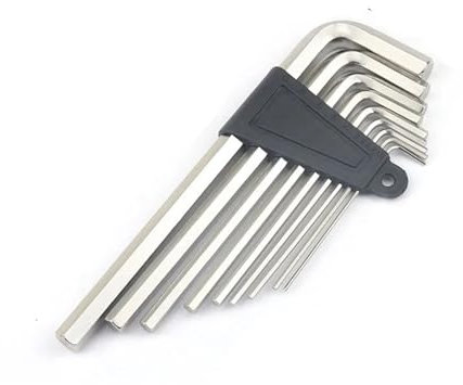 BADIKA Llave Juego de Llaves Allen de 9 Uds Tipo L, Kit de Llaves hexagonales de 1,5-10mm, Adaptador Universal rápido for apretar Tornillo (Color : M)