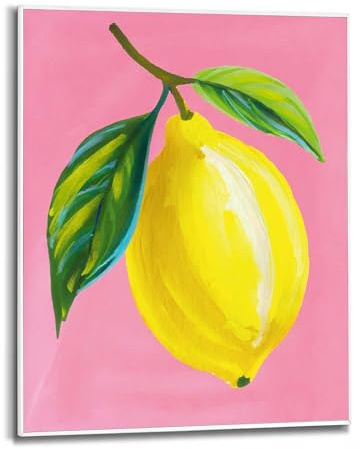 REINDERS Gerahmtes Bild, Juicy Lemon, Küche, Poster, Wanddeko, Room Decor, MDF, Gelb, 50 x 40
