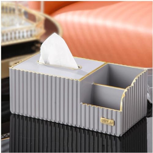 WOYZDQ Modern Multifunktionale Taschentuchbox-Abdeckung, einfache, stilvolle Taschentuchbox-Abdeckung mit Aufbewahrung, Taschentuch-Aufbewahrungsbox für Büro-, Auto-, Hotel-Schreibtische Nützlich