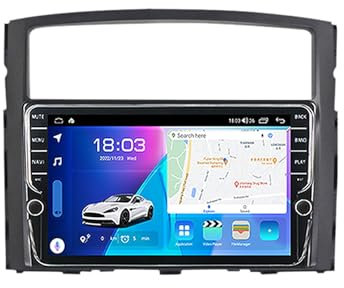 Autoradio 2 DIN Bluetooth 5.0 Android 12 Stereo per Mitsubishi Pajero 2006-2014,Auto Player Digitale con Touchscreen da 9,Carplay Android Auto Supporta SWC RDS/FM AM Radio/GPS/Dab+(B,K100S)