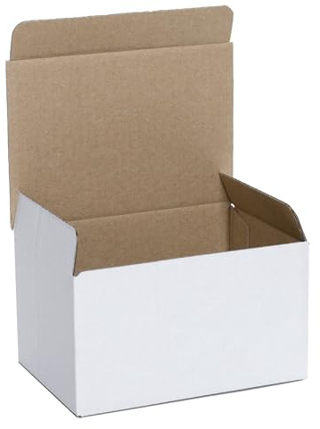 WePack 50 Stück Maxibriefkartons 150x100x100 mm Maxibrief Versand Post Faltschachtel 1-Wellig 400G WeiB Postkarton Versandschachtel Paket Päckchen Versandkarton warensendung