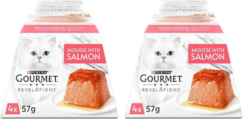 Gourmet Revelations Salmon in Gravy Wet Cat Food 4x57g, Pack of 12
