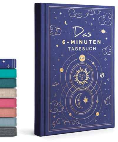 6-Minuten® Tagebuch für Erwachsene 2026 (Das Original) – Mehr Achtsamkeit, Resilienz & Selbstliebe – Dankbarkeitstagebuch, Journal Buch – Achtsamkeitstagebuch in 22 Sprachen übersetzt