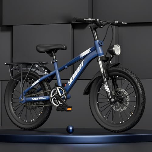 Mountainbike für Kinder 24 Zoll Singlespeed Mit Gepäckträger für Jungen und Mädchen Mit Doppelter Stoßdämpfung C1,20 inches
