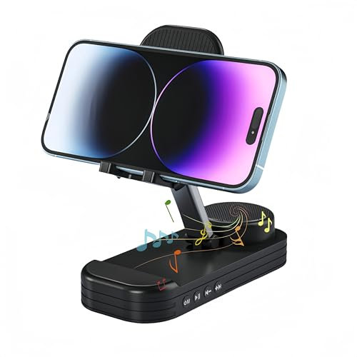 Amening Regalo para hombres, regalo del día del padre, altavoz Bluetooth con soporte para teléfono móvil, sonido envolvente HD Bluetooth Box