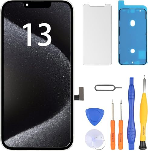 LL TRADER Écran pour iPhone 13 LCD 6,1 Écran de rechange FHD Écran tactile 3D Touch Digitizer Cadre Montage et Kit de réparation 20252