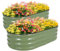 Zettfuly Kit per aiuola rialzata galvanizzata, 120 x 60 x 30 cm, per esterni, in metallo, con bordo di sicurezza e guanti per verdure, frutta, fiori, erbe aromatiche (verde Oliver, 2 pezzi)