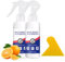 2 Bottles Adhesive Removers, Glue Remover Kit with Scraper, Fast and Powerful, Pleasant Citrus Scent, Sticker Remover for Windows, Plastic and Fabric