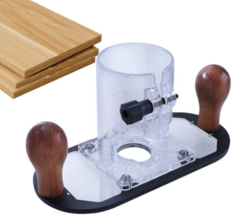 Base Router Trimmer - Clear Protector para herramientas de carpintería, compatible con recortadora de 65 mm | Sturdy Chircural Saw Alledment proyectos prensados precisiones, Grooving, curnamento y P