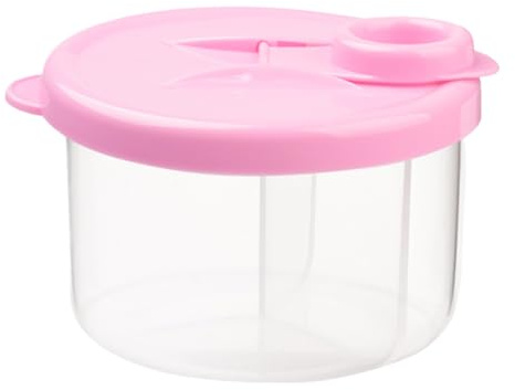 Formelspender, Outdoor-Milchpulver-Box, auslaufsicheres Design, harmlose Reiseaufbewahrung, ideal für Babyfütterung, 9,5 x 9,5 x 7,1 cm, 300 ml, Rosa, 1 Stück