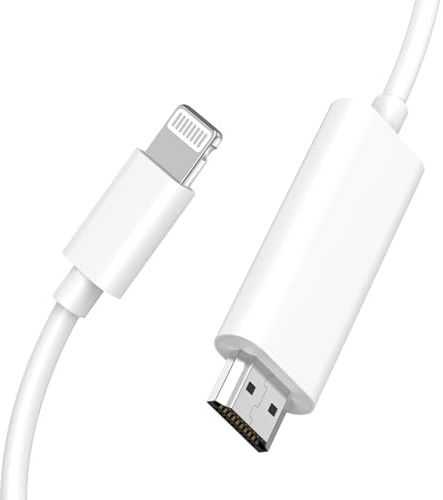 Apple MFi-zertifiziert: Apple Lightning auf HDMI-Kabeladapter für iPhone, 1080P Lightning auf HDMI, digitaler AV-Adapter, HDTV-Kabel, kompatibel mit iPhone 14, 13, 12, 11, Pro Max, XS, XR, X, 8 auf