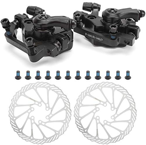 Segrehy Mountain Bike Disc Brake Set, Front & Rear Universal Brake Calipers with Strong Linear Pull Braking,All-Weather Resistant for Trail Riding and City Cycling Commuter Bikes