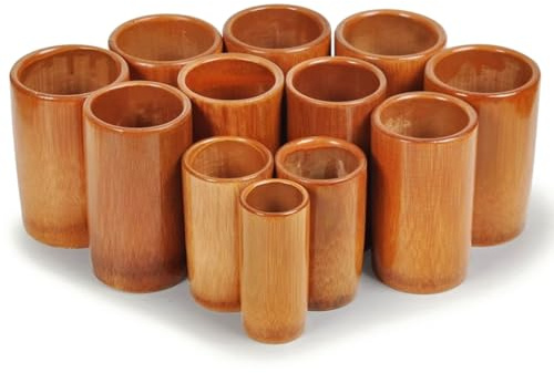 Set di coppette in bambù da 18/20/24 tazze, kit for terapia di coppettazione tradizionale con fuoco, coppette assorbenti for spa(20 cups set)