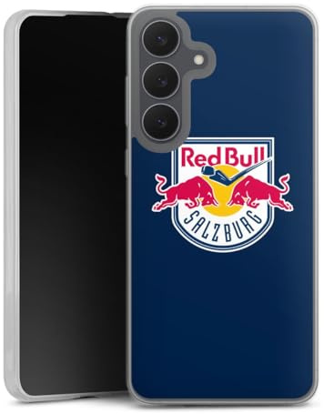 Slim Case kompatibel mit Samsung Galaxy S 25 FE Silikon Handyhülle transparent Hülle extra dünn EC Red Bull Salzburg Offizielles Lizenzprodukt Eishockey