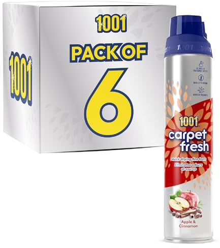 1001 Carpet Fresh Apple & Cinnamon 300ml x 6 • Refreshing Floral Scent