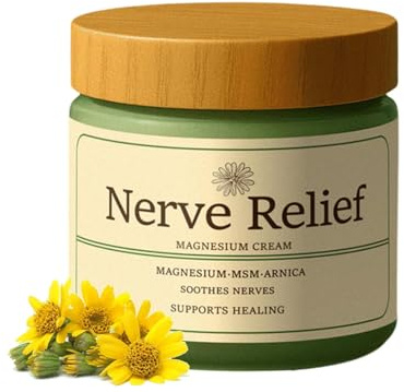 Crema de magnesio calmante todo en uno, una emulsión de árnica para masajes totalmente natural, de rápida absorción, no grasa, que alivia el dolor muscular y favorece un sueño profundo