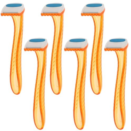 Cabilock Rasoio in Acciaio Inossidabile e Abs 6 Pezzi Leggero e Facile da Usare Colore Casuale Donna per Depilazione Corpo, per Ascelle e Zone Intime Delicate