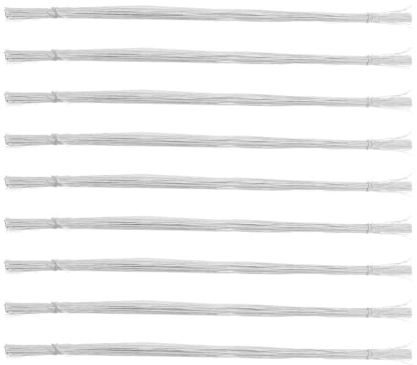 HORIALENCE para Flores Flexibles y Portátiles de Alambre de Hierro Blanco para 100 Varillas y Ideales para Arreglos y Artesanales Arreglos Artesanales