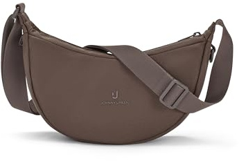 Johnny Urban Borsa a Tracolla Donna e Uomo Marrone - Ally Small - Piccola Borsa Mezzaluna - Crossbody Moon Bag - Marsupio Rotonda con Tracolla Regolabile - Idrorepellente