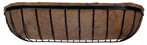 Garden Pride Trough Planter/Manger Planter - Made of powder coated solid steel, pre-lined with coco liner. Wall mounted planter (36 inches long (91cm))