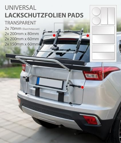Universal Lackschutz Folie Set Transparent passend für Heckträger Fahrradträger