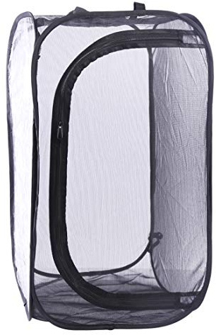 Poxl Insekt Und Schmetterling Habitat Käfig Schwarz Faltbare Schutz Käfig Mesh Terrarium Pop-Up