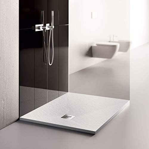 Piatto Doccia Eco Stone London 70x120 Colorato Slim H2,5cm CERAMICHEMIRANDA-Resina Bianca