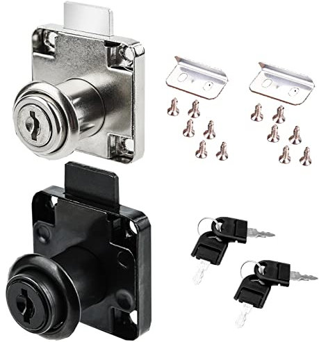 YouYuer 6 Stück Schloss für Büroschublade, Möbelschloss mit Schlüssel, Metallschloss für Schrank, Schloss für Buchstaben mit Schlüssel für Türschränke (22 mm)