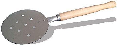 La zappa Pelle à pizza en aluminium pour four à bois et pizzerie Made In Italy (Ø 18 x h 78 cm perçée)