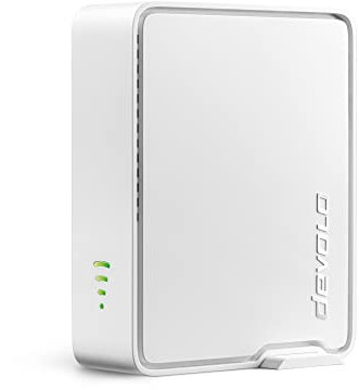 devolo WiFi 6 Repeater 5400, Repetidor WiFi - hasta 5.400 Mbps, WiFi Mesh, Amplificador WiFi, 2X Gigabit ethernet, WiFi Extender, Punto de Acceso WiFi, Blanco
