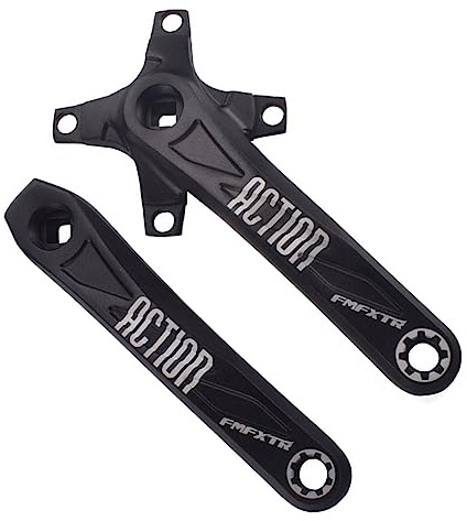 Bielas Bicicleta De Montaña Disponible En Agujero Cuadrado 170/172.5/175mm Aluminio Aleación Bicicleta Manivela Universal 104BCD Platos Y Bielas Ligeros for Bicicleta ( Color : Black , Size : 175mm )