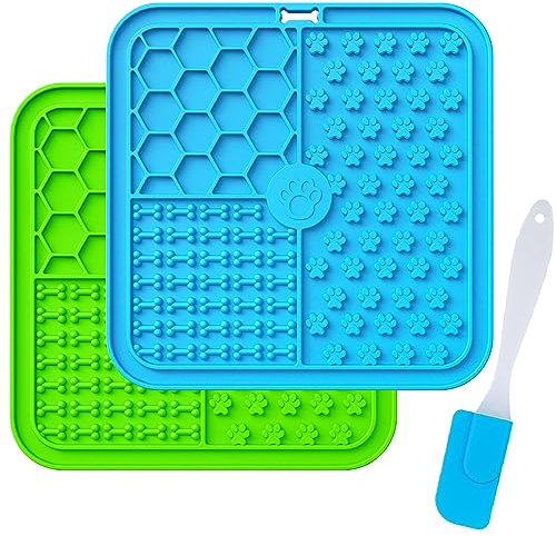 Schleckmatte Hund, Premium Leckmatte Hund mit Saugnapf für Linderung von Hundeangst, Leckmatte für Hunde für Baden, Pflegen und Training für Welpen