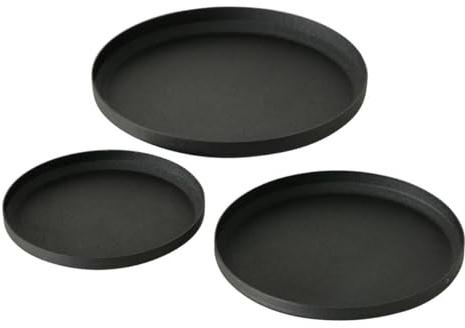 Untersetzer für Kerzen MIO, 3er-Set, schwarz matt