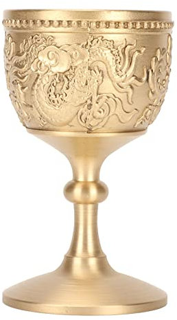 Airshi Cáliz de Oro, Copa de Vino Estilo Retro Latón Elegante Fuerte Duradero para Bodas