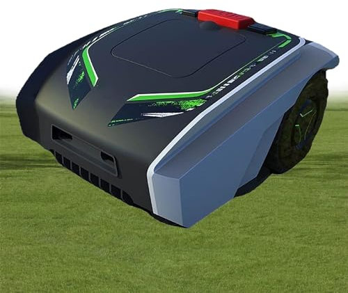 Robot Tondeuse à Gazon, Robot Tondeuse Automatique ContrôLé Par Application, Auto-Chargeur, Tondeuses à Gazon RobotiséEs ConnectéEs Bluetooth, Couvre Jusqu'à 1500㎡ (16140 Pieds CarréS),Black