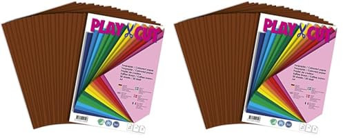 PLAY-CUT Tonpapier A4 Kaffeebraun (130g/m2) | 20 Bogen Din A4 Papier zum Basteln Drucken | Dickes Bedruckbares Bastelpapier Set und Druckerpapier A4 | Premium Tonzeichenpapier & Craft Paper
