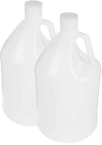 MAGICLULU Bidons en Plastique Blanc avec Couvercle Lot de 2 Pichet D'eau 4l pour Stockage et Distribution de Jus, pour Usage Domestique