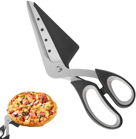Pizzaschere,Lebensmittelsicherheit Edelstahl Pizza Schere,Einteiliges Pizza Messer,Mit Softgrip,Abnehmbar,27cm Multifunktions-KüChenschere,Pizzaschere SpüLmaschinenfest,