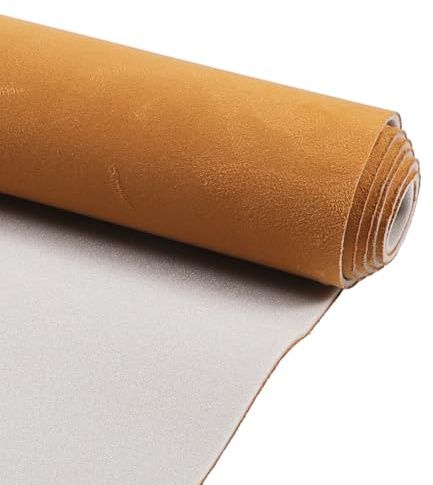 Partuto Tissu Suédé 150G Tissu De Pavillon 215 X 145Cm Garniture Intérieure Diy Réparation De Toit Remplacement Mousse De Soutien Pour Voiture Camion Camping-Car Suv Automobile Marron