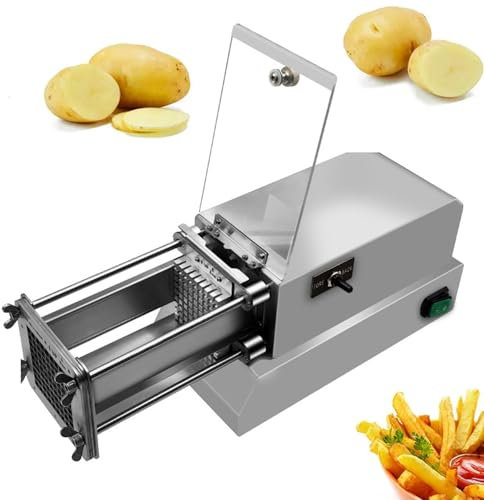 XSDAJSD Affettatrice per Verdure da Tavolo da 200 W, tagliapasta Professionale in Acciaio Inox con Lama da 8 mm/10 mm/12 mm, spingitore Elettrico Multifunzionale per cetrioli, Carote e Patate.